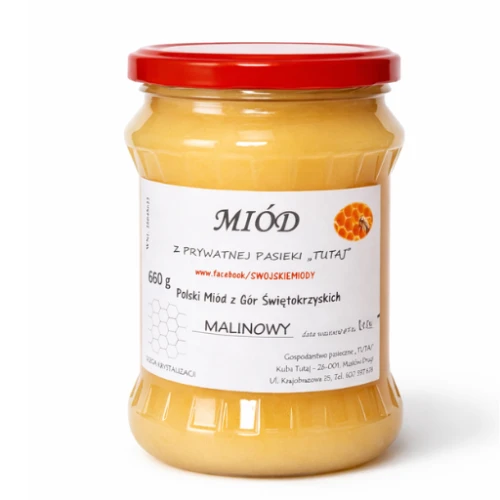 Miód malinowy  650g Pasieka Swojskie Miody