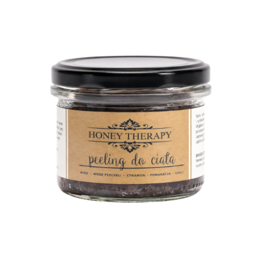 Peeling do ciała z miodem, woskiem 250g Pomarańcza