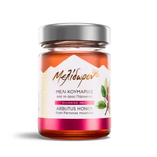 Grecki miód z Drzewa Truskawkowego (Chruściny Jagodnej) 450g Melidoron