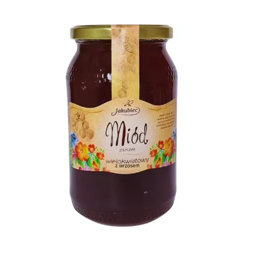 Miód wielokwiatowy z wrzosem 1200g Jakubiec