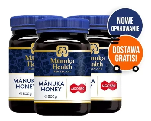 Zestaw 3 x Miód Manuka MGO 550+ 500g Manuka Health
