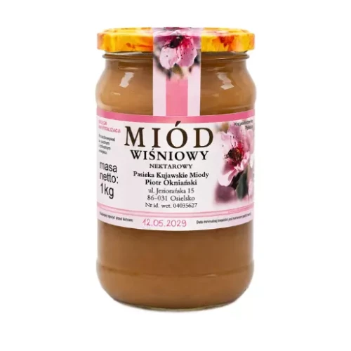 Miód wiśniowy 1kg Kujawskie Miody