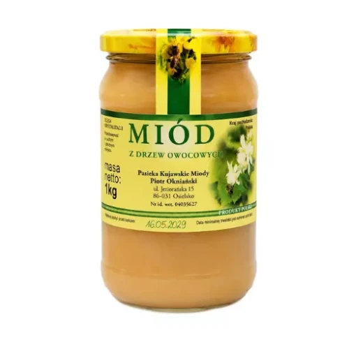 Miód wielokwiatowy z drzew owocowych 1kg Kujawskie Miody 