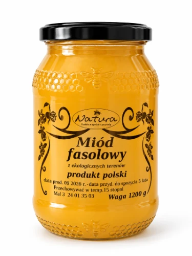 Miód fasolowy 1,2kg Pasieka Natura
