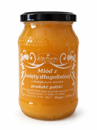 Miód z mięty długolistnej 1,2kg Pasieka Natura