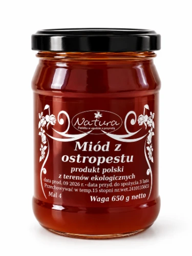 Miód z ostropestu 650g Pasieka Natura 